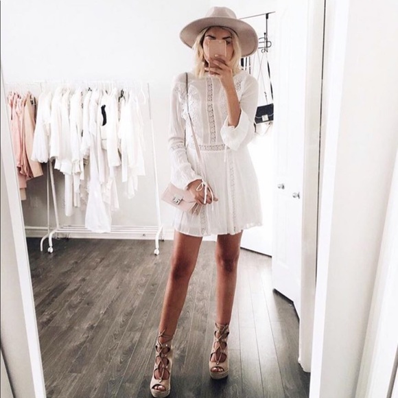 Windsor Store White Lace Tunic ☁️ size L - Picture 4 of 11